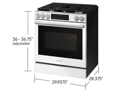 Samsung NSG90H60SW Bespoke Smart Slide-in Gas Range Pro Style Elite Design  Illuminated Knobs  Air Fry Max