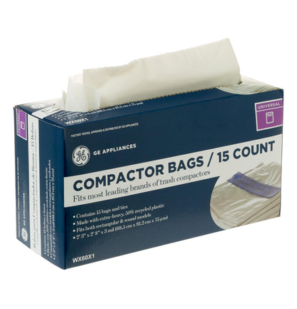 Ge Appliances WX60X1 Trash Compactor Bags (15 Bags Per Pack)