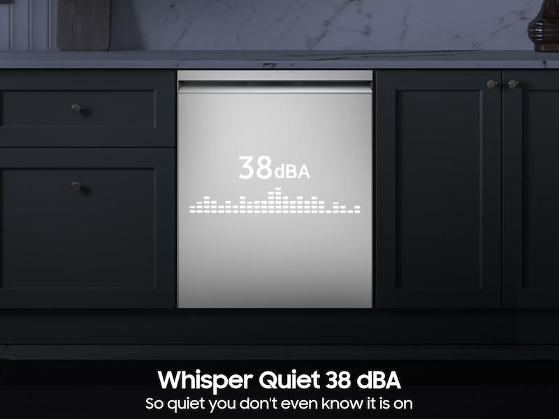 Samsung DW90F89T0U12 38 dBA Bespoke Smart Dishwasher with 3rd Rack Washing System in White Glass