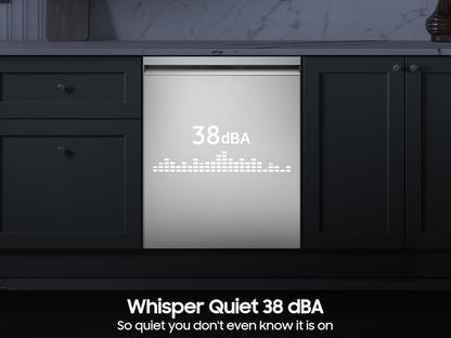 Samsung DW90F89T0U12 38 dBA Bespoke Smart Dishwasher with 3rd Rack Washing System in White Glass