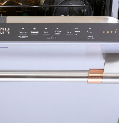 Cafe CDT888P4VW2 CAF(EBACK)™ CustomFit ENERGY STAR Stainless Interior Smart Dishwasher with Ultra Wash Top Rack and Dual Convection Ultra Dry, LED Lights, 39 dBA