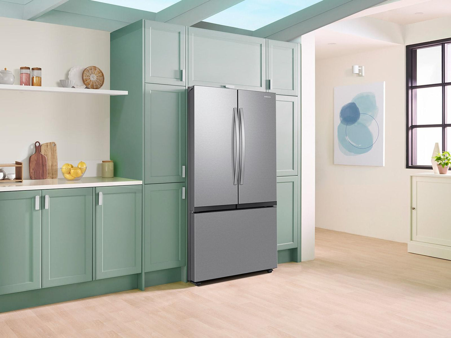 Samsung RF27CG5100SR Bespoke AI 3-Door French Door Mega Capacity  Dual Auto Ice Maker  27 cu.ft.