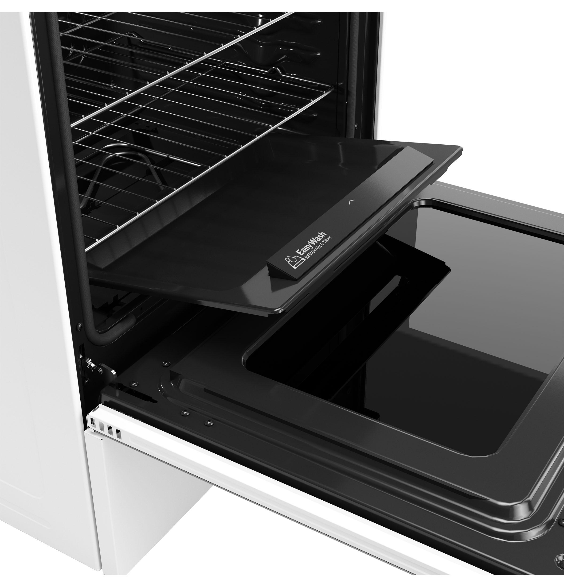 GRF600AVWW GE® 30" Free-Standing Electric Convection Range with No Preheat Air Fry and EasyWash™ Oven Tray