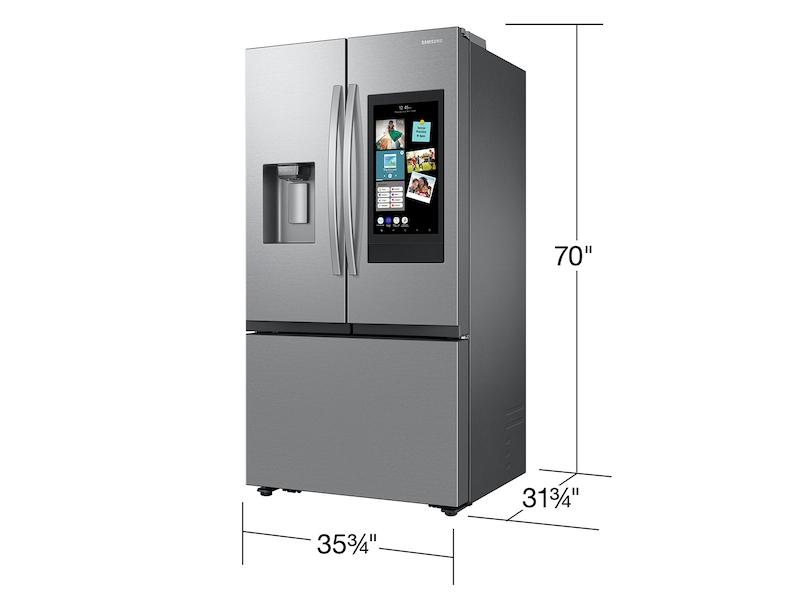 Samsung RF27CG5900SRAA 25 cu. ft. Mega Capacity Counter Depth 3-Door French Door Refrigerator with Family Hub™ in Stainless Steel