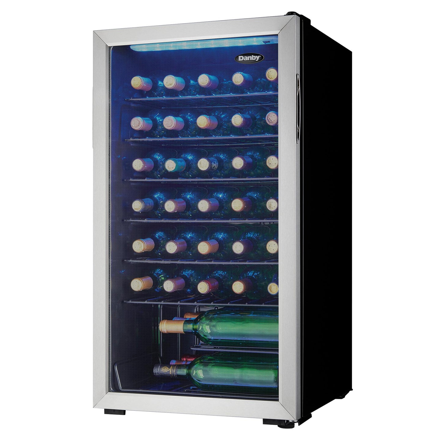DWC036A1BSSDB6 Danby 36 Bottle Free-Standing Wine Cooler in Stainless Steel