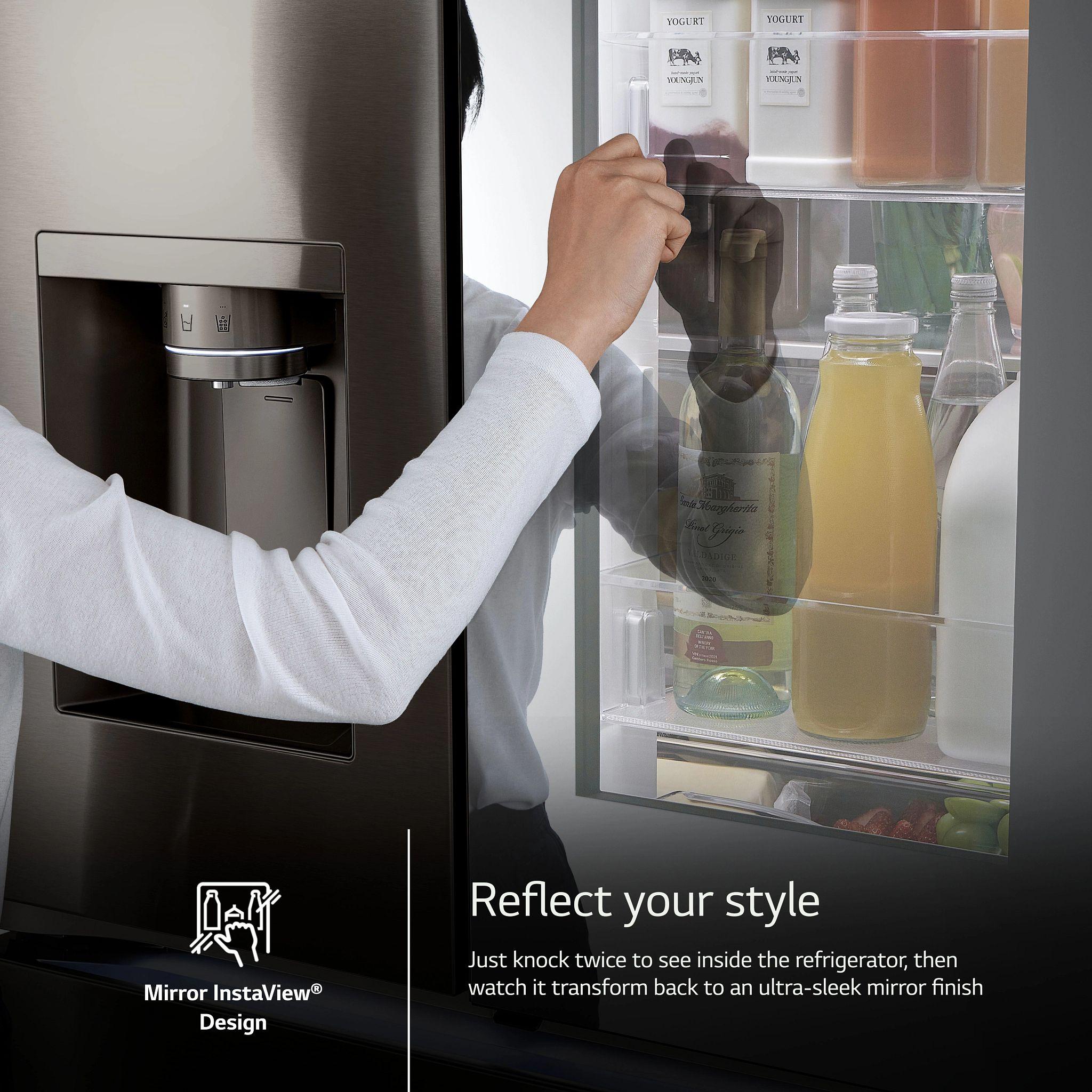 Lg 31 cu. ft. Smart Standard-Depth MAX™ French Door Refrigerator with Four Types of Ice and Mirror InstaView®