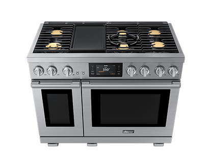 Dacor DOP48T963DS 48" Dual-Fuel Range, Silver Stainless, Natural Gas/Liquid Propane