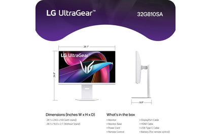 Lg 32G810SAW 32 Inch UltraGear™ IPS 4K UHD 144Hz 1ms G-sync Compatible HDR 400 AI Smart Gaming Monitor with webOS