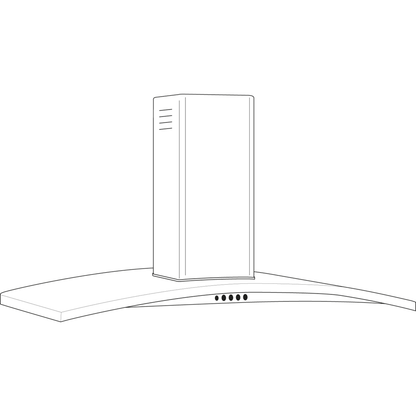 Cafe UVI7361SWSS 36" Island-Mount Chimney Hood