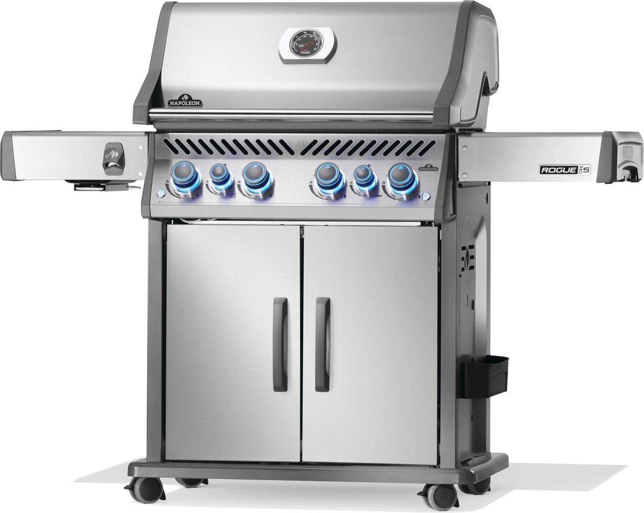 Napoleon Bbq RPS525RSIBNSS2 Rogue PRO-S 525 RSIB with Infrared Side and Rear Burner , Natural Gas, Stainless Steel