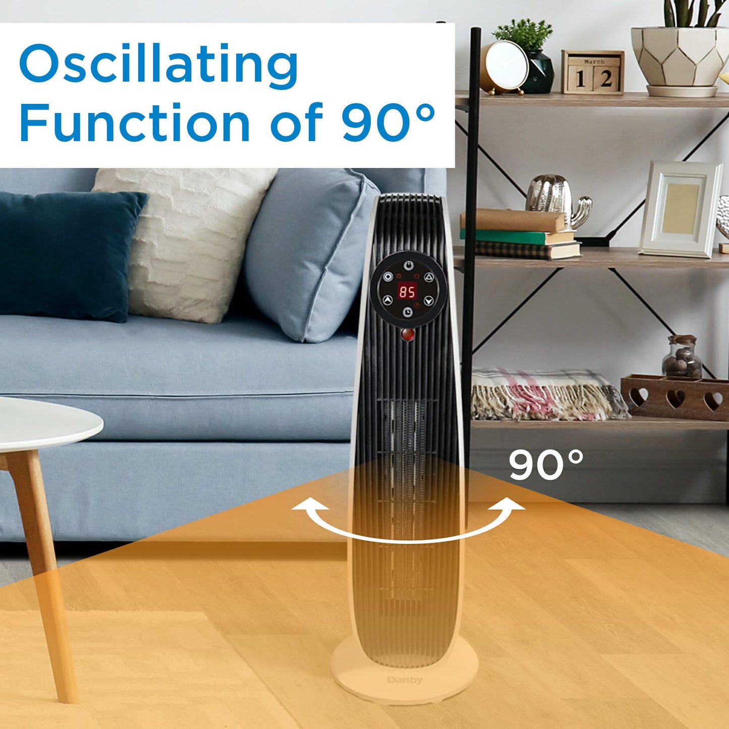 DBSH02213WD13 Danby 1500W Adjustable Oscillating Heater 22" in White