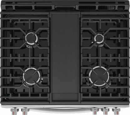 Frigidaire GCFG3070BF 30" Front Control Gas Range with Stone-Baked Pizza