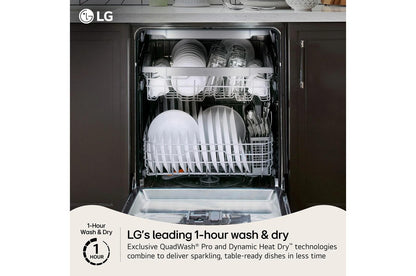 Lg LDNTH753D Smart FlushFit™ Top Control Dishwasher with 1-Hour Wash & Dry, QuadWash® Pro, TrueSteam® and Dynamic Heat Dry™ w/AutoVent Dry™