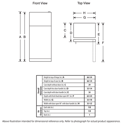 GTE21GSHSS GE® ENERGY STAR® 21.1 Cu. Ft. Top-Freezer Refrigerator