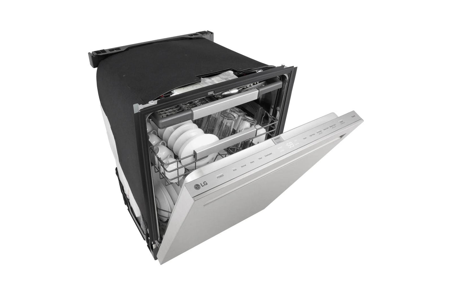 Lg LDNPM654S 24 Inch Smart FlushFit™ Top Control Dishwasher with 1-Hour Wash & Dry, QuadWash® Pro, and Dynamic Heat Dry™ w/AutoVent Dry™