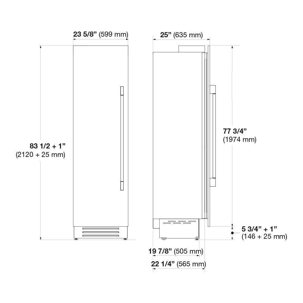 24" FRIDGE COLUMN