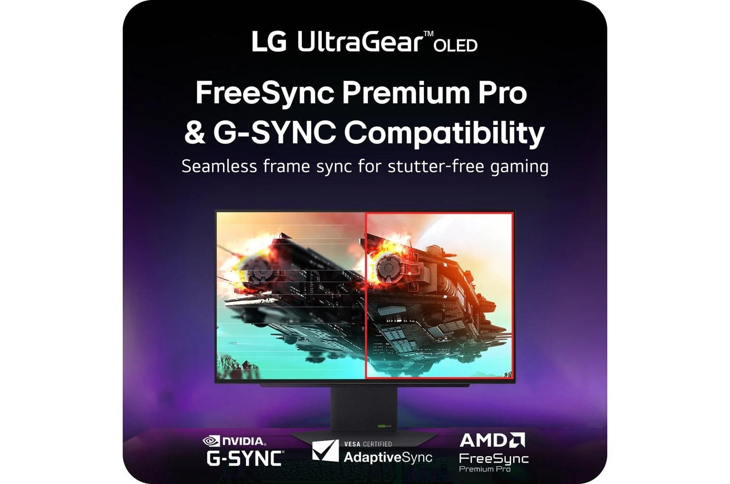 Lg 27GX790AB 27 Inch UltraGear OLED QHD 1440P 480Hz 0.03ms G-Sync® Compatible DisplayPort 2.1 Gaming Monitor