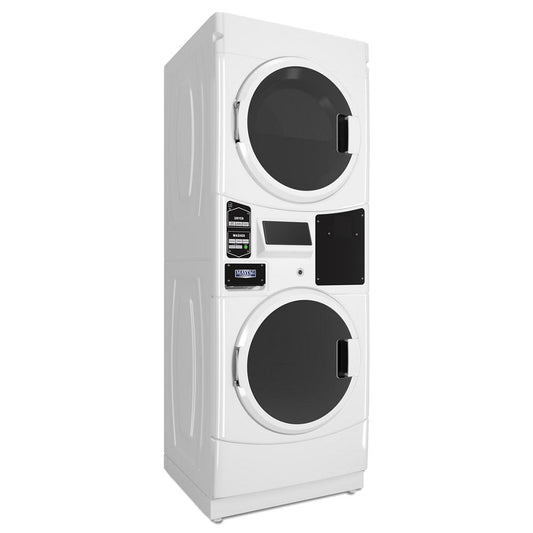 Maytag MLG22PRAWW Commercial Gas Stack Washer/Dryer, Card Reader Ready or Non-Vend