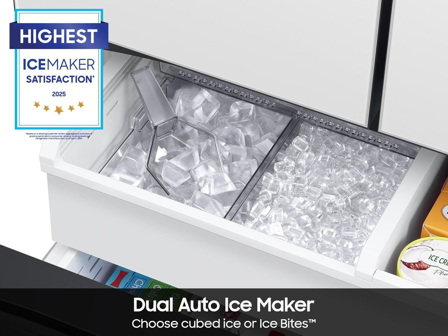 Samsung RF24BB6600QL Bespoke AI 3-Door French Door Beverage Center™  Dual Ice Maker  24 cu.ft.