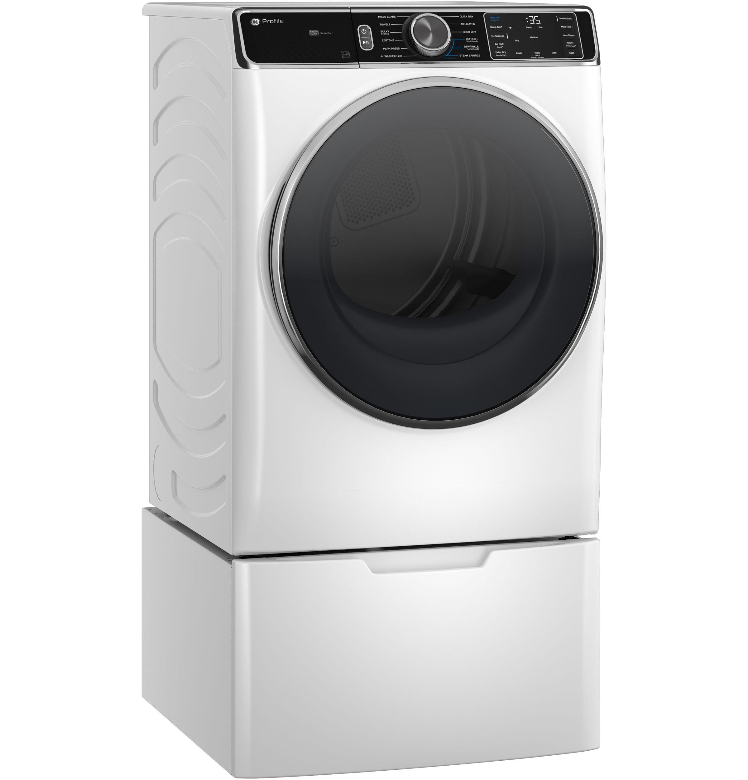 PFD87ESSVWW GE Profile™ 7.8 cu. ft. Capacity Smart Front Load Electric Dryer with Steam and Sanitize Cycle