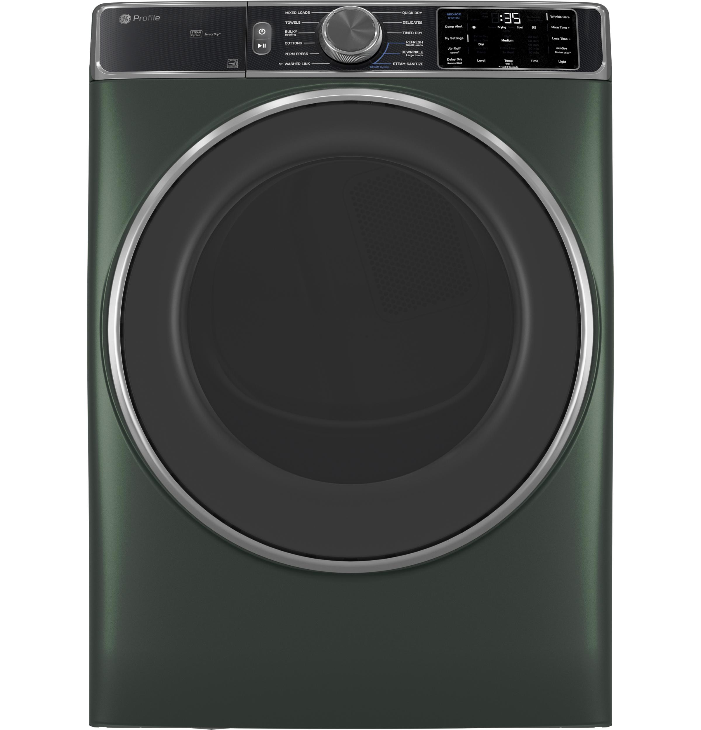 PFD95ESPWGN GE Profile™ ENERGY STAR® 7.8 cu. ft. Capacity Smart Front Load Electric Dryer with Steam and Sanitize Cycle