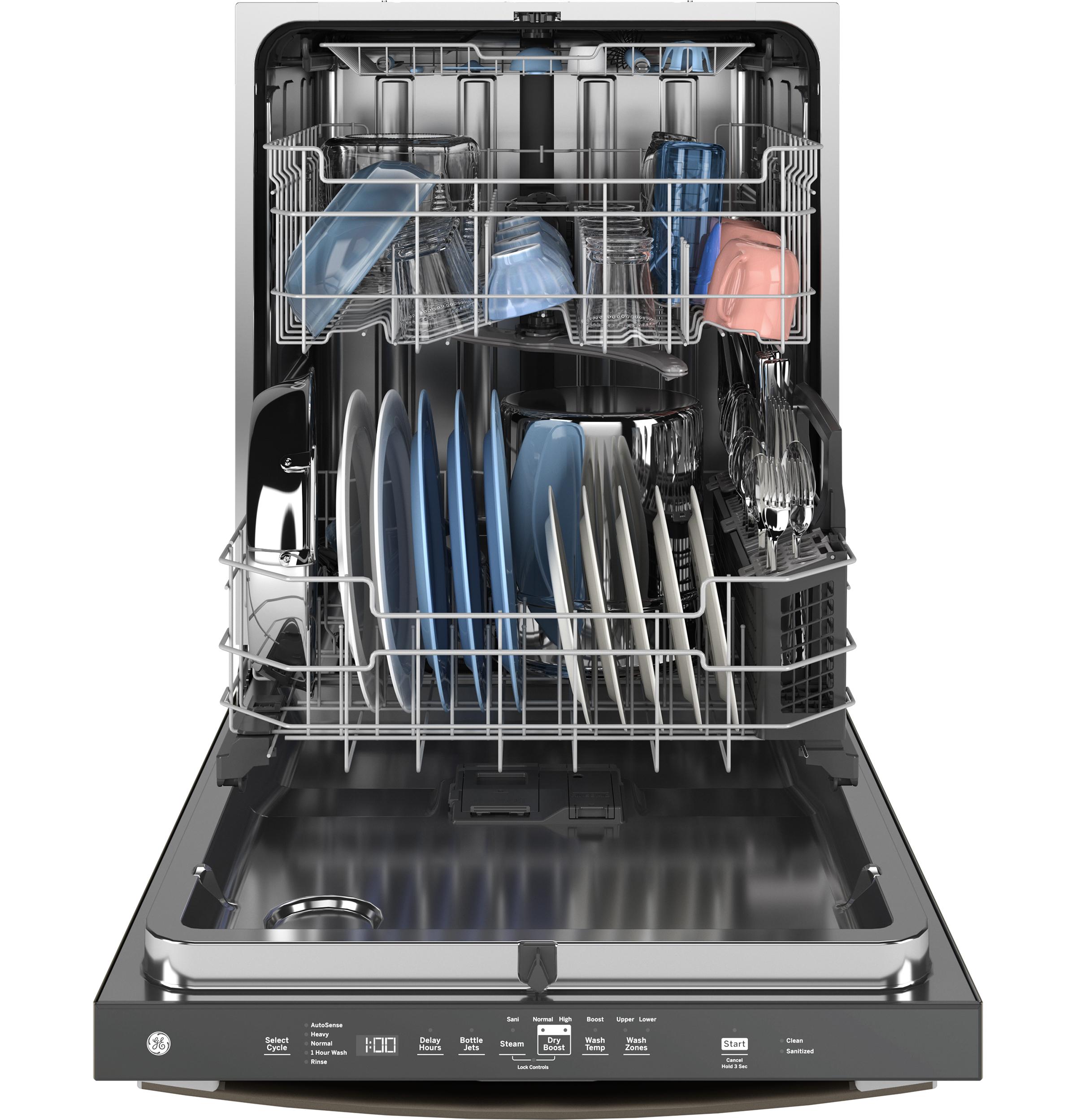 GDT650SMVES GE® ENERGY STAR® Fingerprint Resistant Top Control with Stainless Steel Interior Dishwasher with Sanitize Cycle