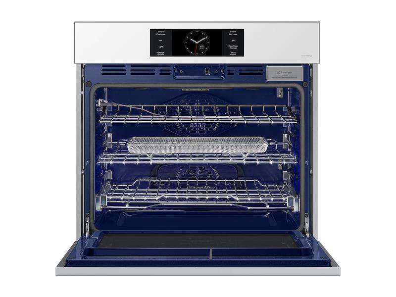 Samsung NV51CB700S12AA Bespoke 30" White Glass Single Wall Oven with AI Pro Cooking™ Camera