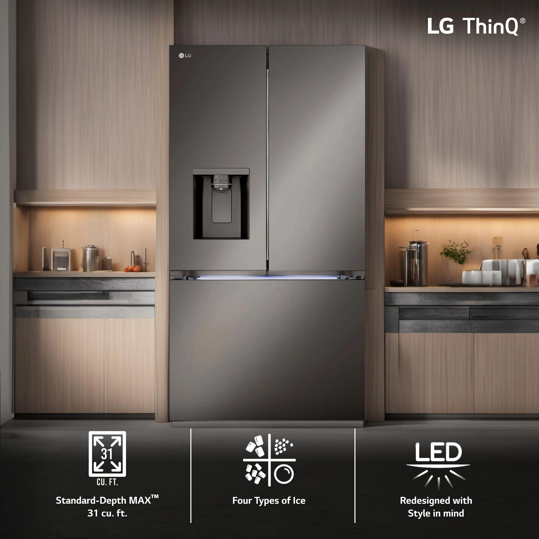 Lg 31 cu. ft. Smart Standard-Depth MAX™ French Door Refrigerator with Four Types of Ice