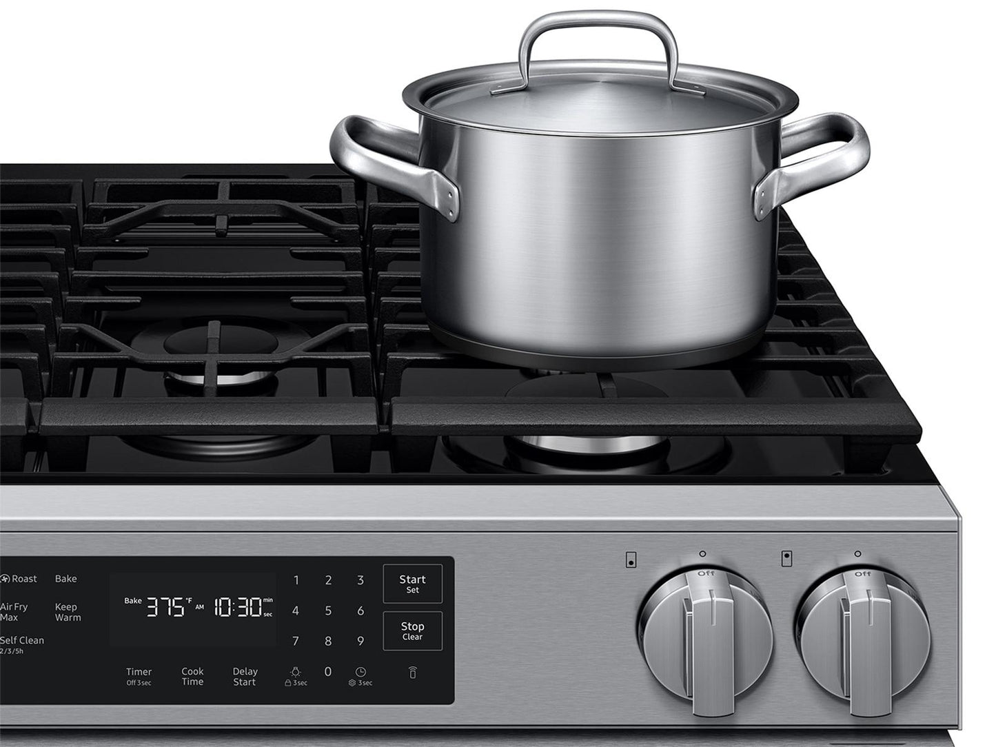 Samsung NSG70H60SR Bespoke Smart Slide-in Gas Range Pro Style Design  Air Fry Max  Precision Knobs