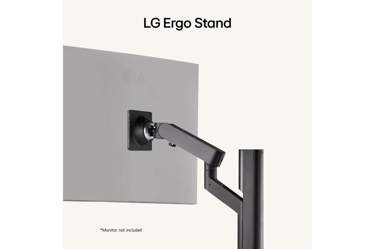 EG800BB LG Ergo Stand - Desk Mount, Adjustable Monitor Arm with Full Motion (Black Mounting Plate)