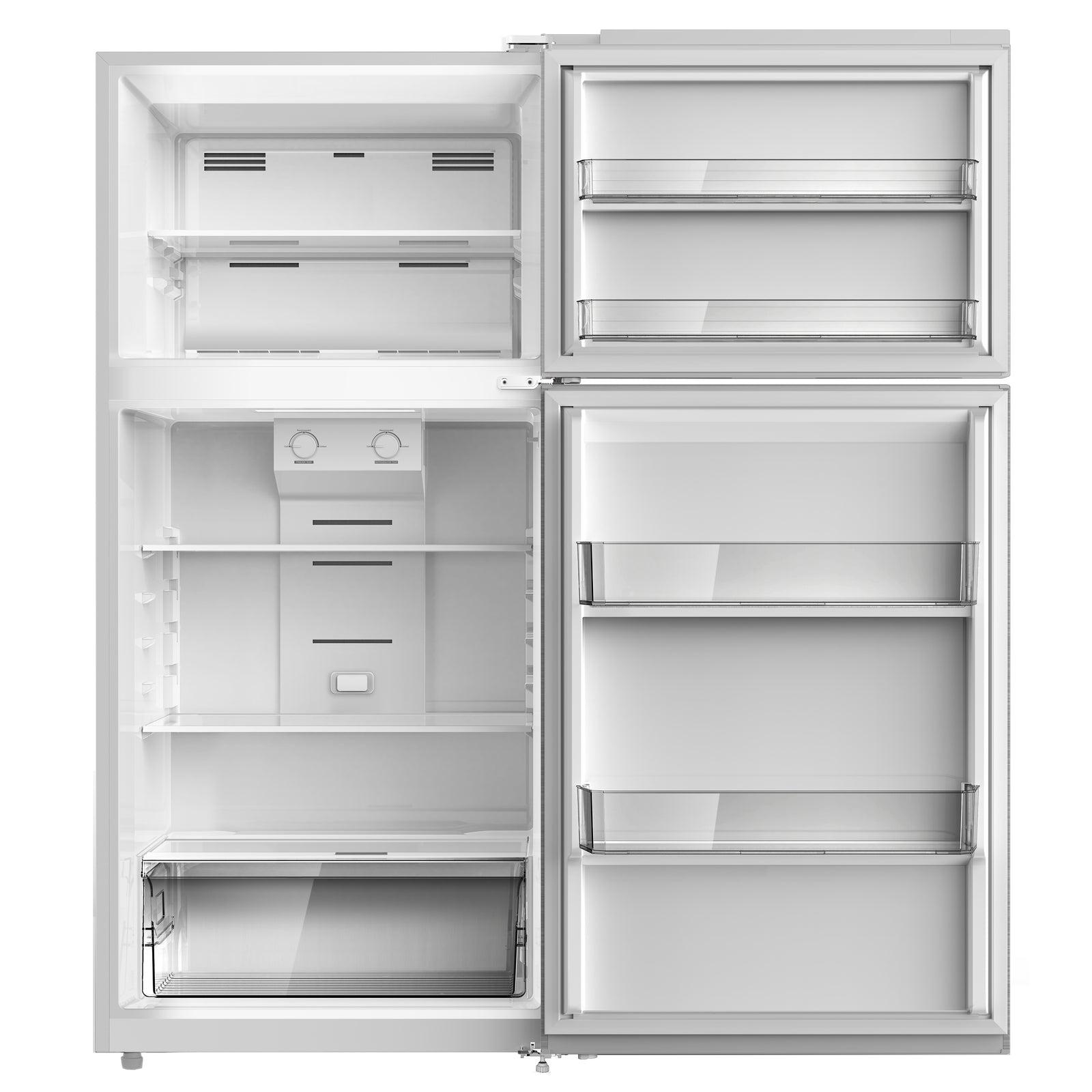 FF14D3S4 Avanti Frost Free Top Freezer Refrigerator - Stainless Steel / 14.2 cu. ft.