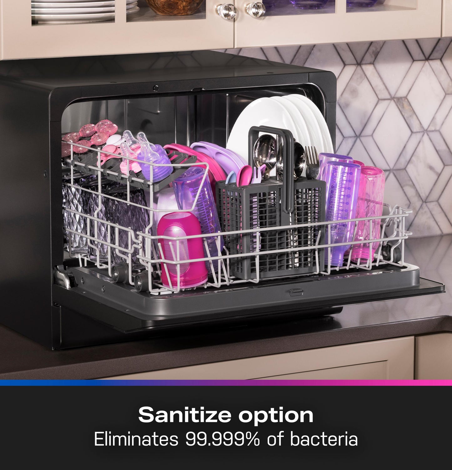 PZF560HGWBB GE Profile™ ENERGY STAR® Smart Compact Dishwasher for Countertop or Built-In