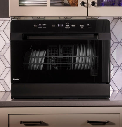 PZF560HGWBB GE Profile™ ENERGY STAR® Smart Compact Dishwasher for Countertop or Built-In