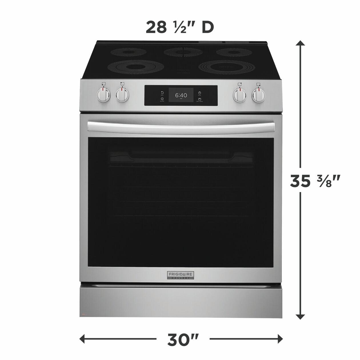 Frigidaire GCFE3070BF 30" Electric Range with Stone-Baked Pizza