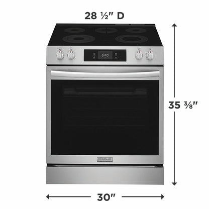 Frigidaire GCFE3070BF 30" Electric Range with Stone-Baked Pizza