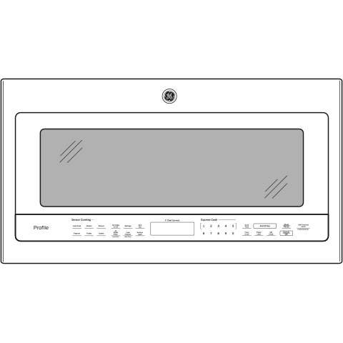 PVM9005DJWW GE Profile™ Series 2.1 Cu. Ft. Over-the-Range Sensor Microwave Oven