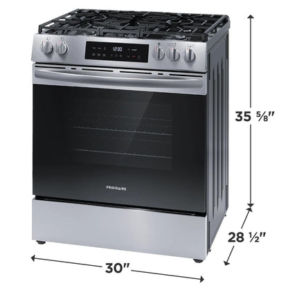 Frigidaire FCFG3082BS 30" Front Control Gas Range with Air Fry