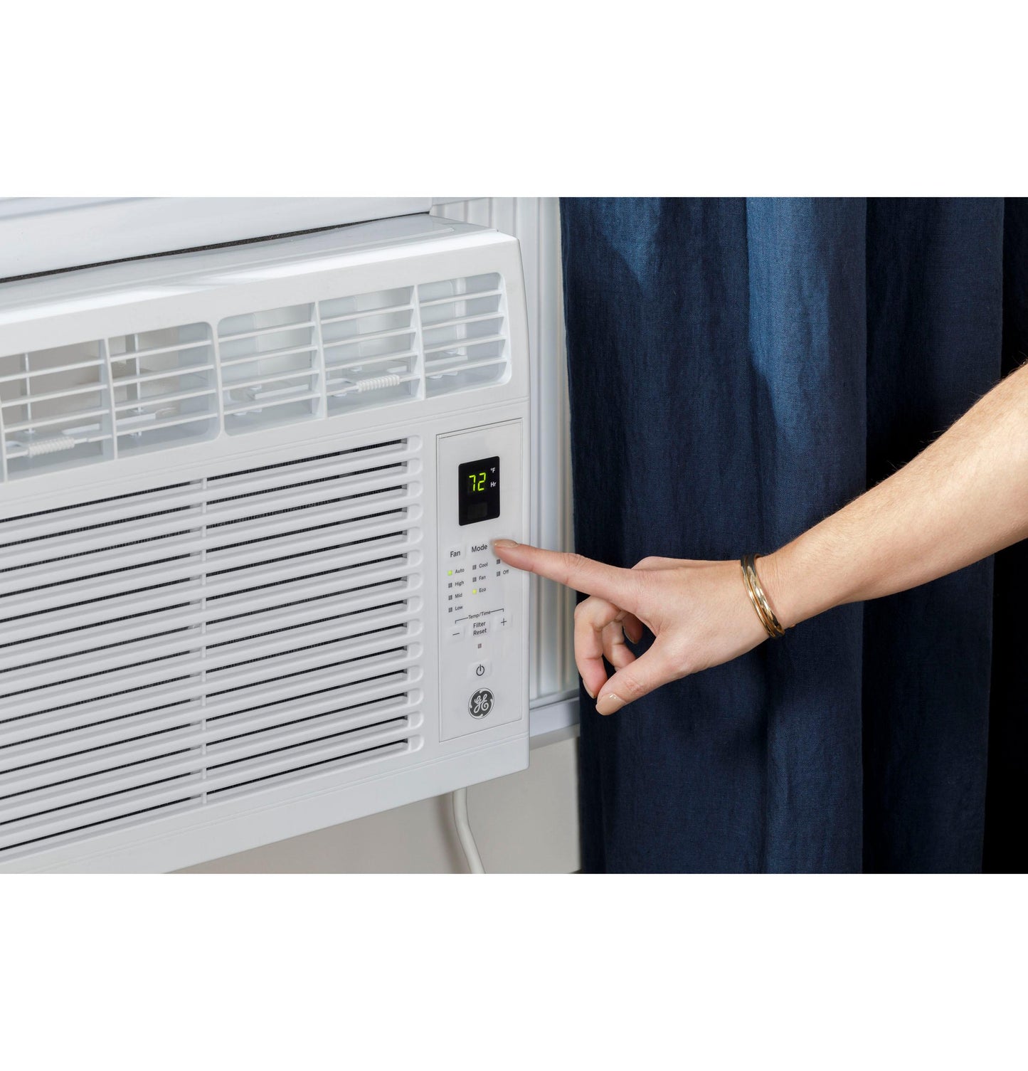 AHNE05BC GE® 5,000 BTU Electronic Window Air Conditioner for Small Rooms up to 150 sq ft. in White size 12 H x 16 1/2 W x 13 1/2 D