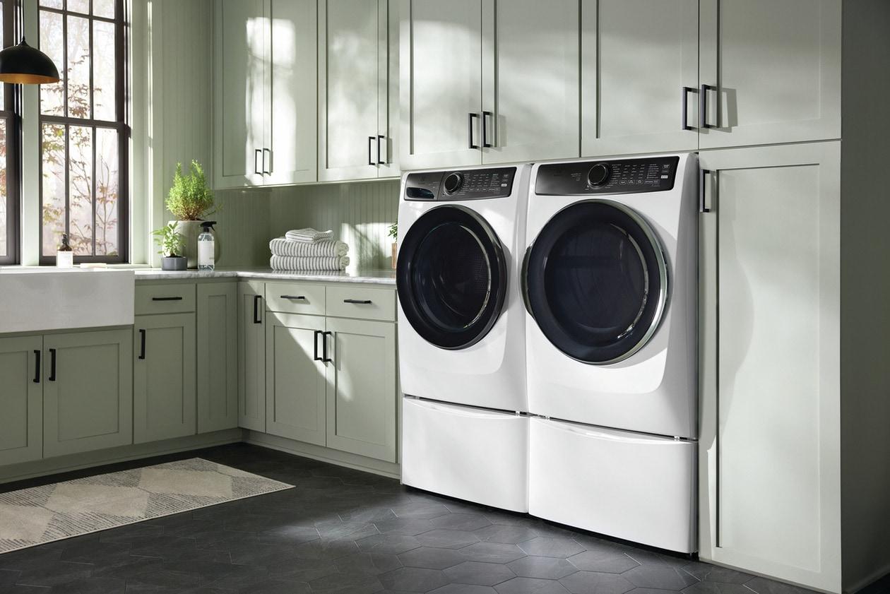 ELFE7738AW Electrolux Front Load Perfect Steam™ Electric Dryer with Balanced Dry™ and Instant Refresh - 8.0 Cu. Ft.