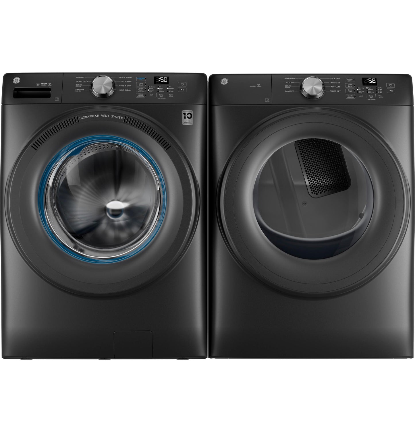 GFW350SPYDS GE® ENERGY STAR® 4.6 cu. ft. Capacity Smart Front Load Washer with UltraFresh Vent System with OdorBlock™