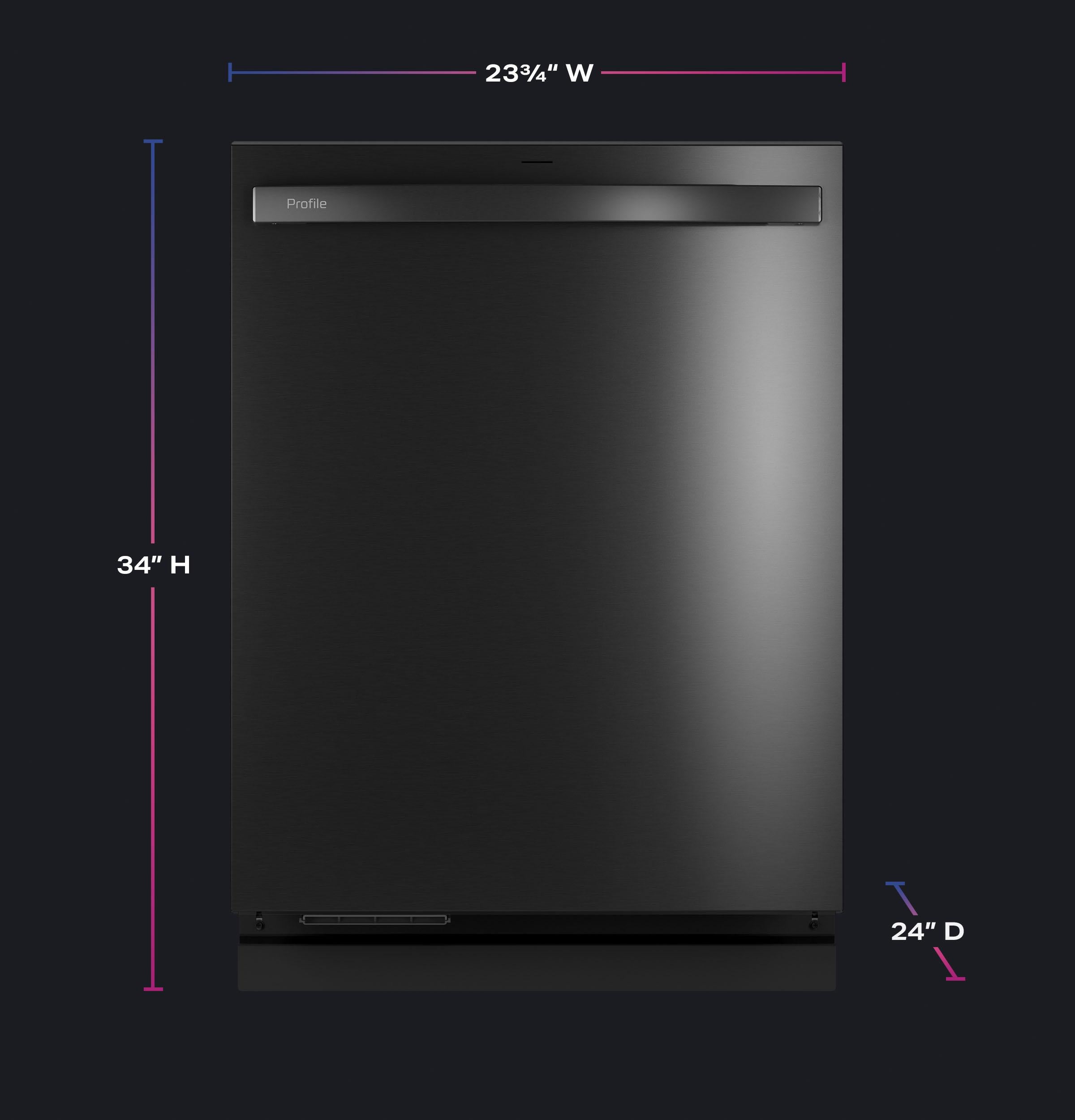 PDT755SBVTS GE Profile™ ENERGY STAR Smart UltraFresh System Dishwasher with Microban™ Antimicrobial Technology with Deep Clean Washing 3rd Rack, 42 dBA