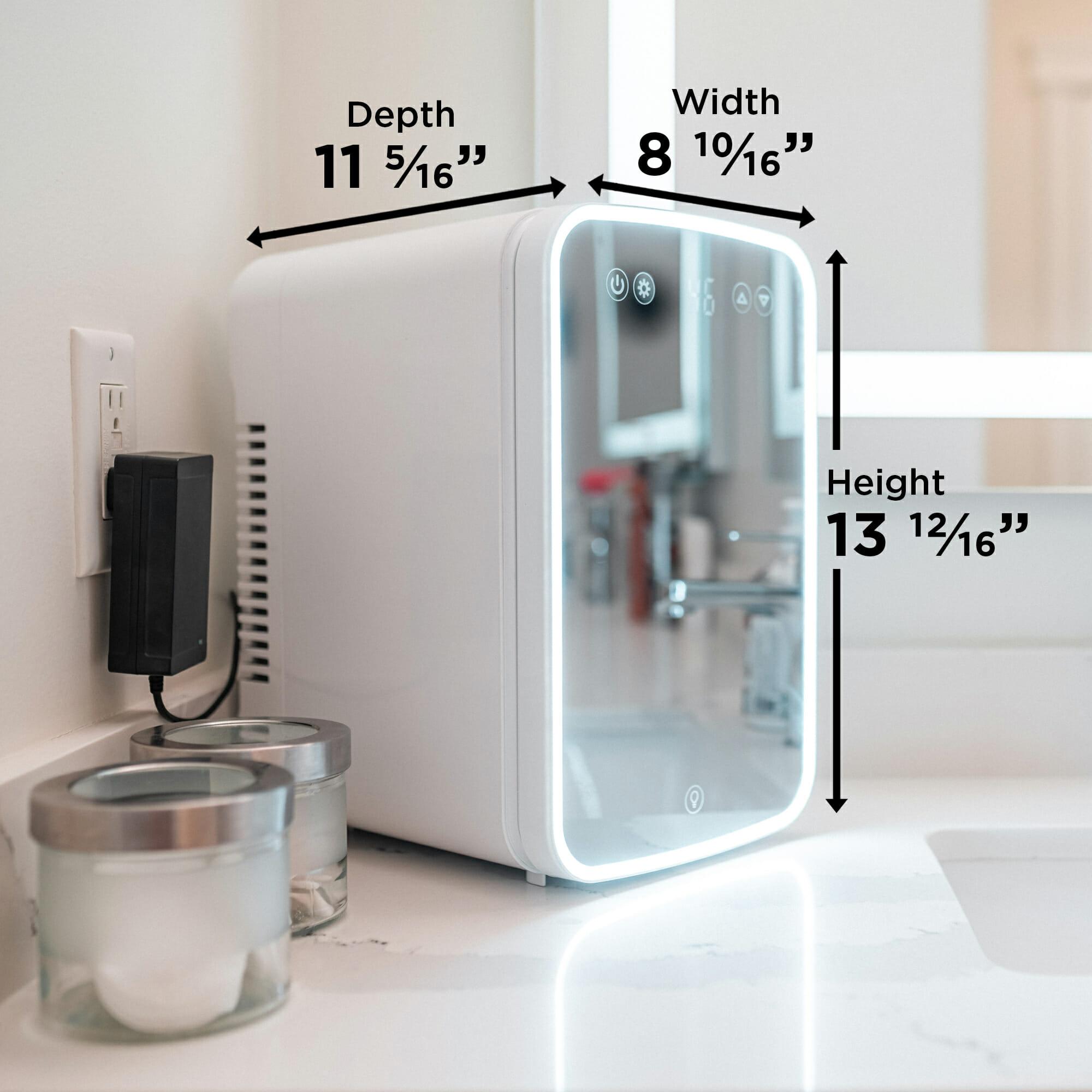 DBMR02624WD43 Danby 7.4L Mini Fridge with Mirror & Light in White