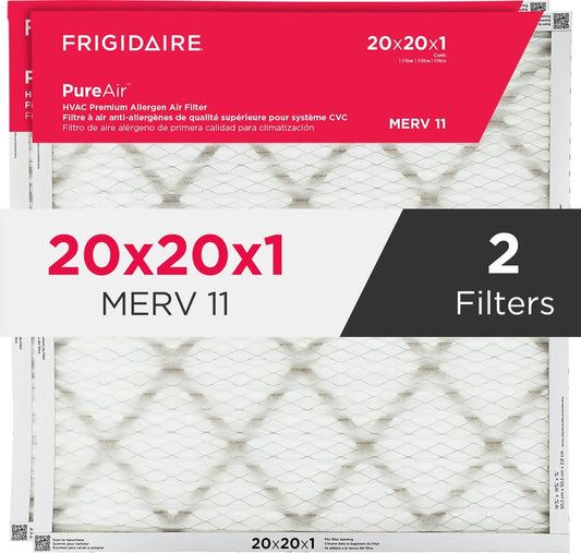 Frigidaire HVAC2020112 PureAir® 20" x 20" x 1" MERV 11 Premium Allergen Air Filter - 2 Pack