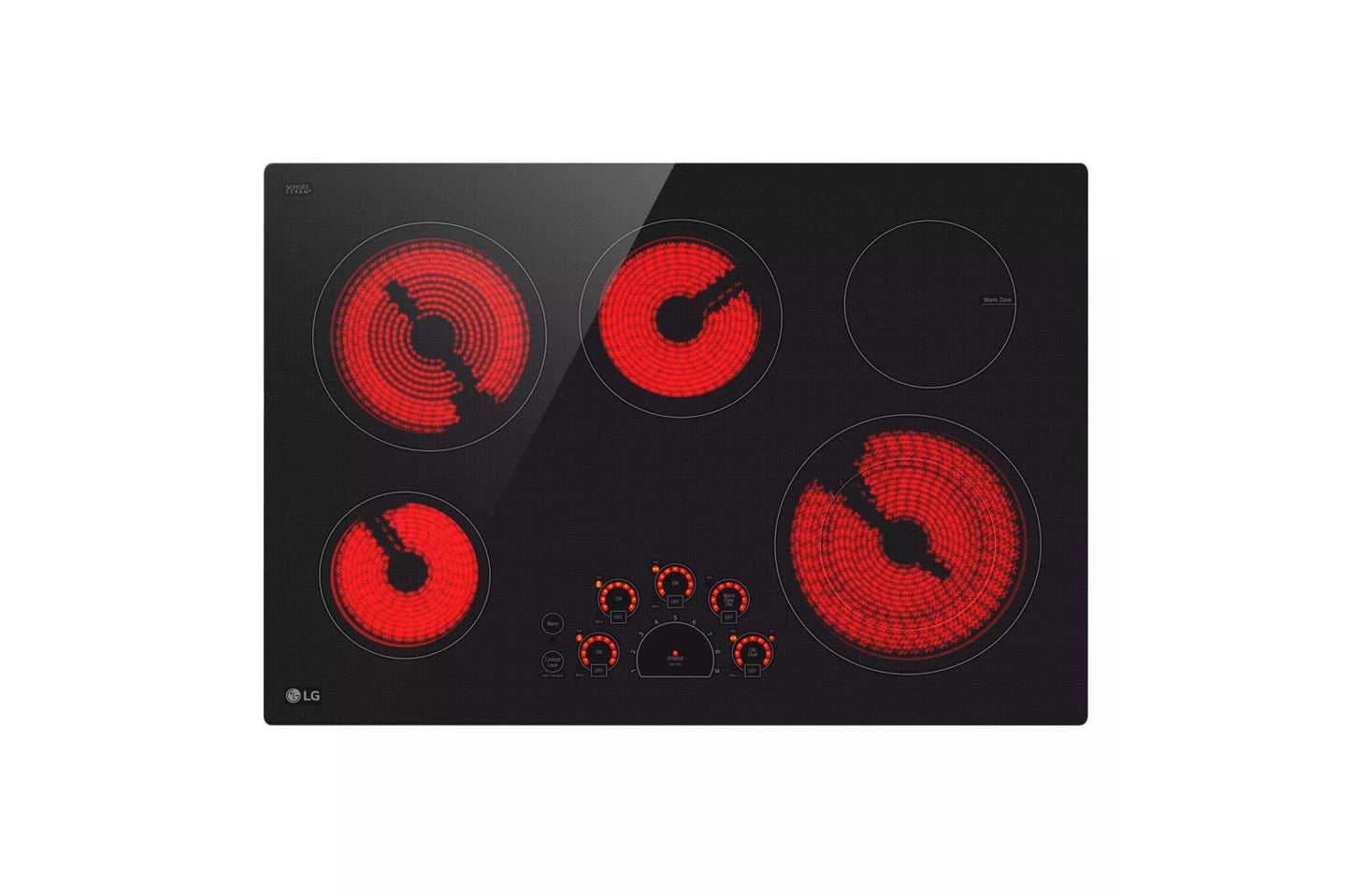 Lg LCE3010SBE 30" Radiant Cooktop, 5 Burner, Black, Energy Star