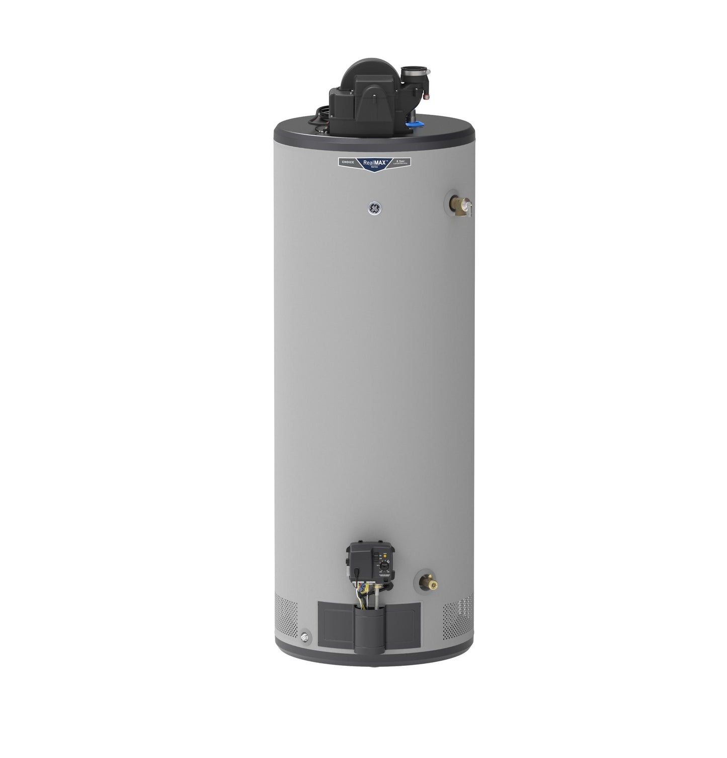 GG50T08AYV GE RealMAX Choice 50-Gallon Tall Natural Gas Power Vent Water Heater