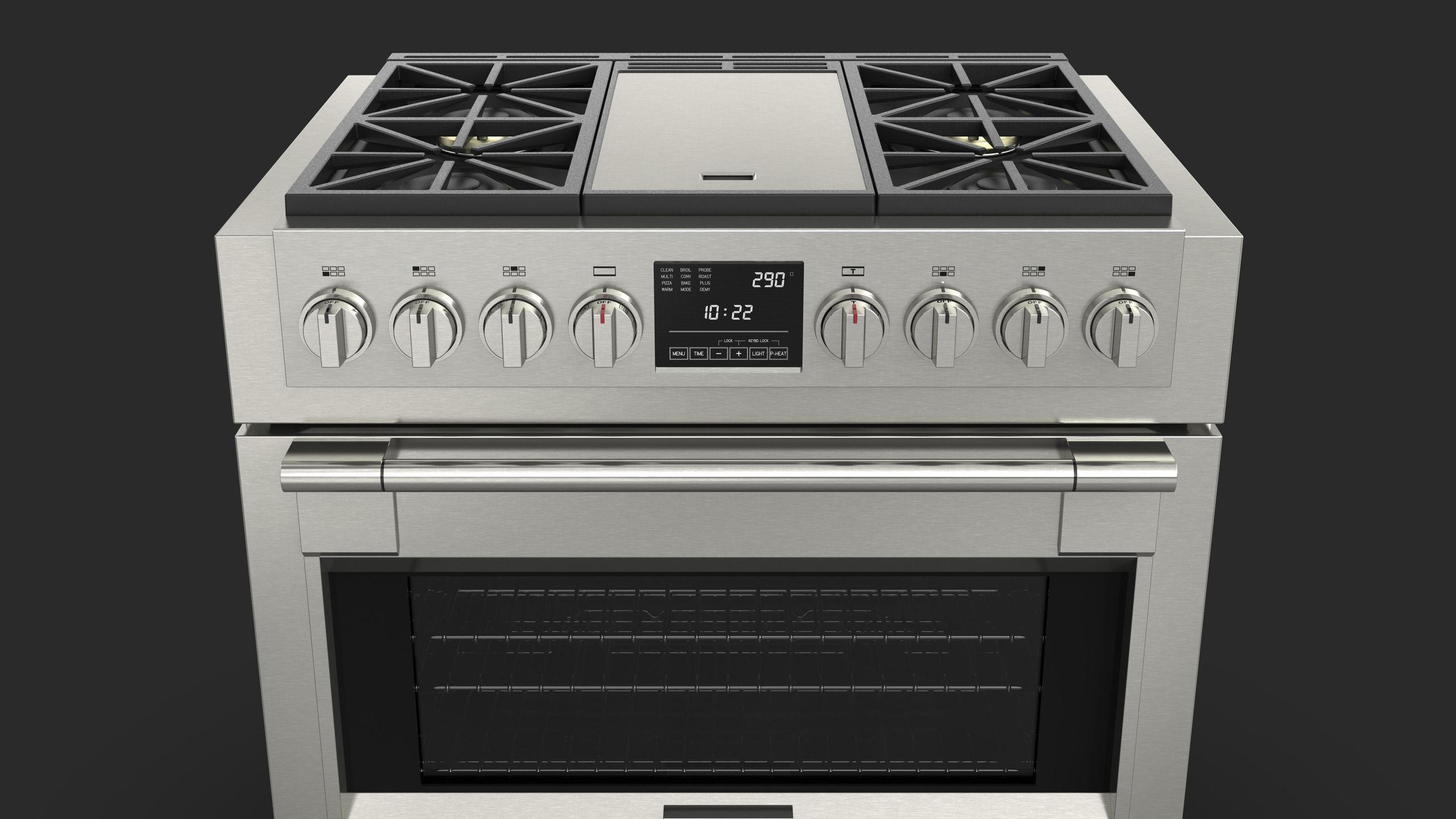 36 DUAL FUEL PRO RANGE WITH GRIDDLE