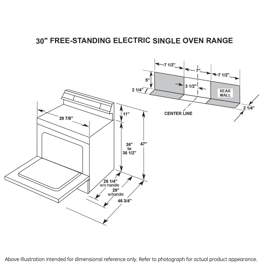 GE 30" Free-standing Electric Radiant Smooth Cooktop Range