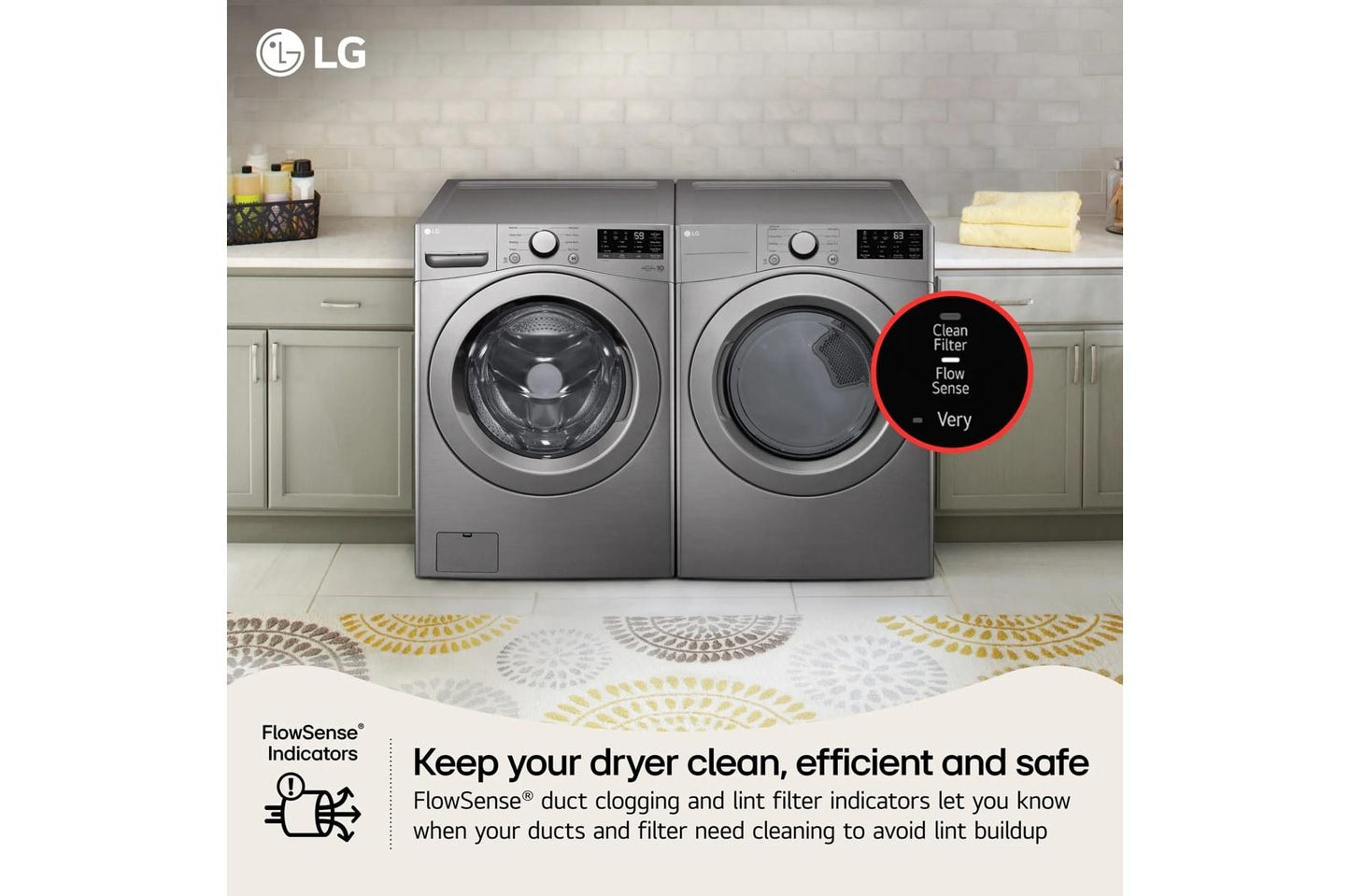 Lg DLG3401V 7.4 cu. ft. Ultra Large Capacity Gas Dryer