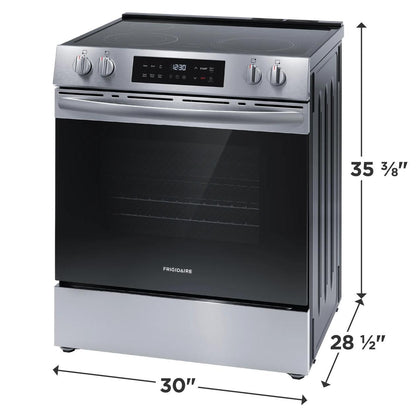 Frigidaire FCFE3082BS 30" Front Control Electric Range with Air Fry
