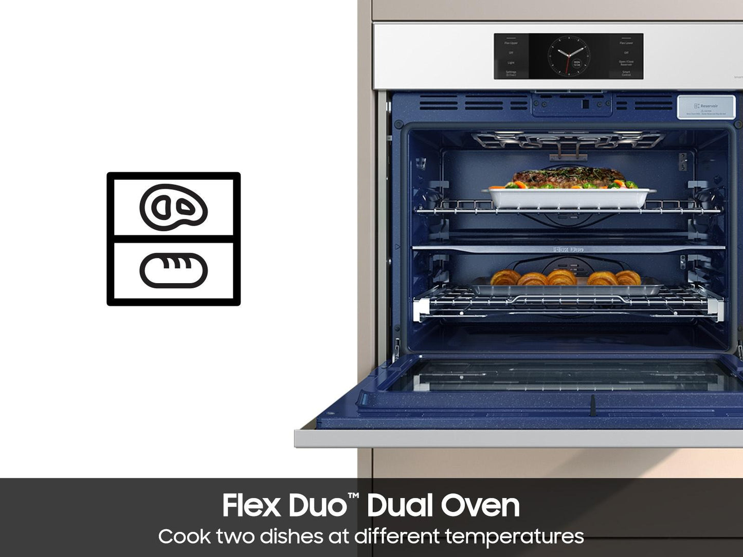 Samsung NV51CB700S12 Bespoke AI Single Wall Oven AI Home 7" LCD Display  AI Pro Cooking™  5.1 cu.ft.